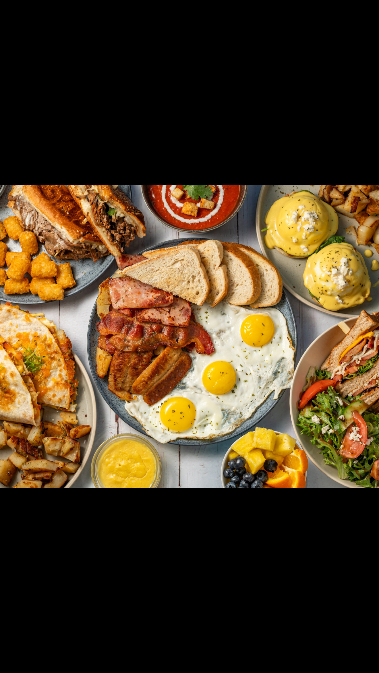 Hathaway's Diner breakfast spread